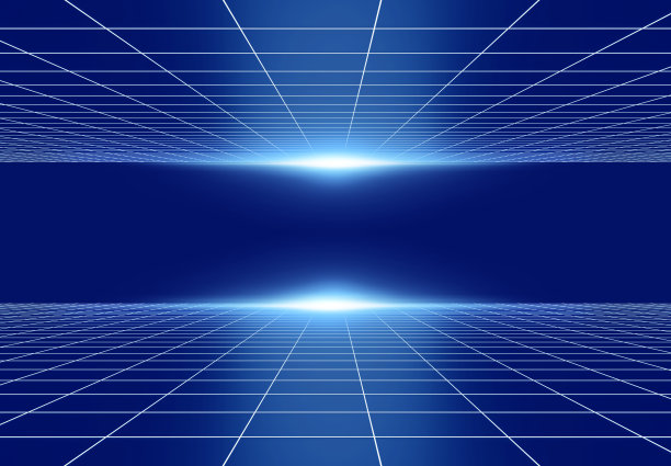 数码景观与技术元素3d插图图片下载