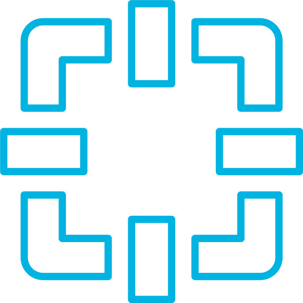 隔离电路正方形线条风格图标图片下载