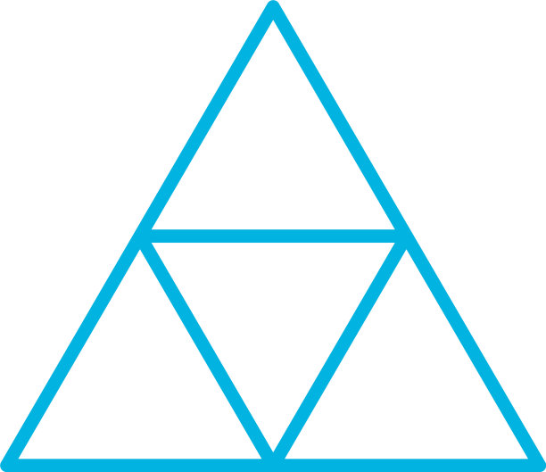 孤立三角形线条风格图标设计图片下载