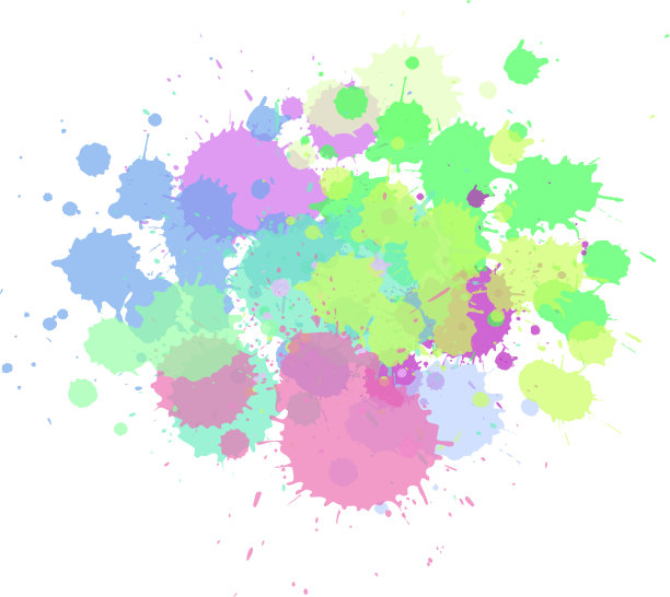 水彩飞溅在混合颜色的白色图片下载