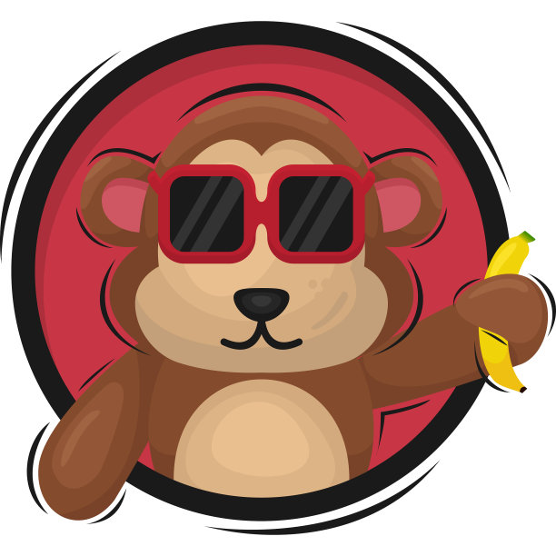 可爱的猴子吉祥物卡通图片下载