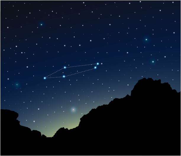 夜空中的变色龙星座图片下载