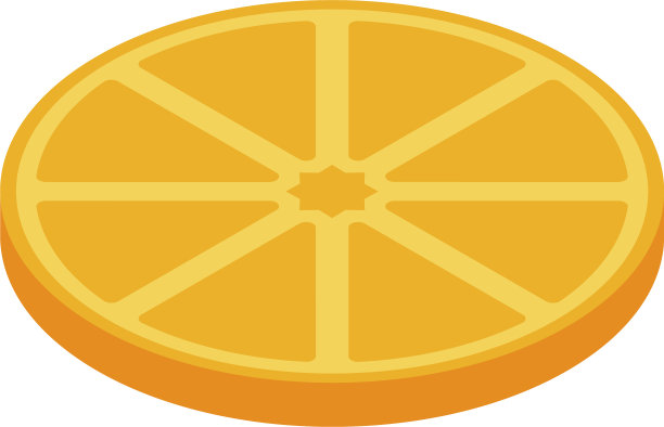 切片橙色图标等距风格图片下载