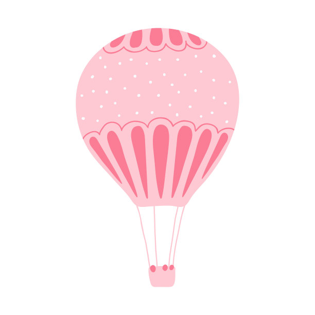 可爱浪漫的气球在柔和的颜色孤立在白色的背景。图标为儿童的房间设计，纺织品，请柬，贺卡。矢量图图片下载