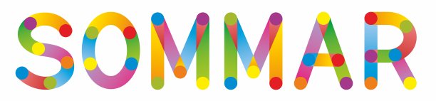 Sommar在瑞典语中的意思是夏天。矢量插图。图片下载