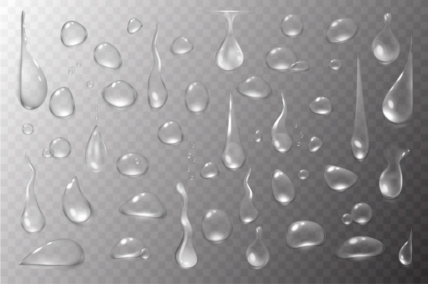 现实向量流动雨滴集图片下载