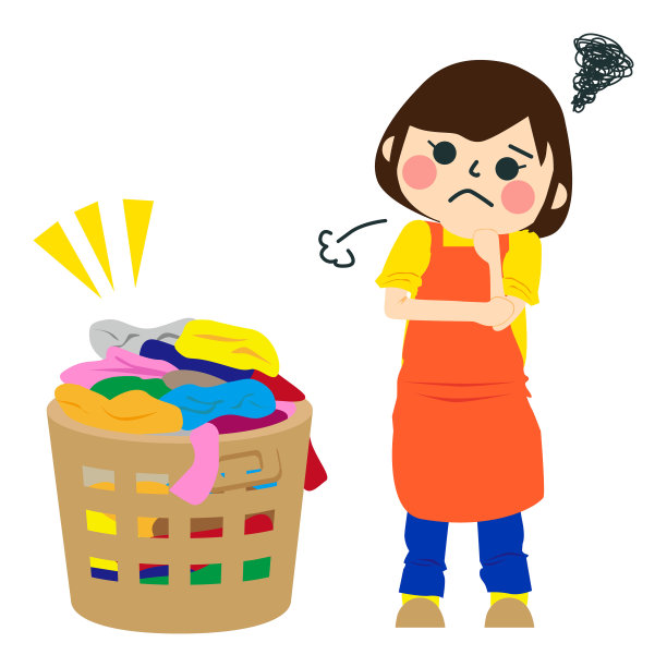 做家务的女孩。图片下载