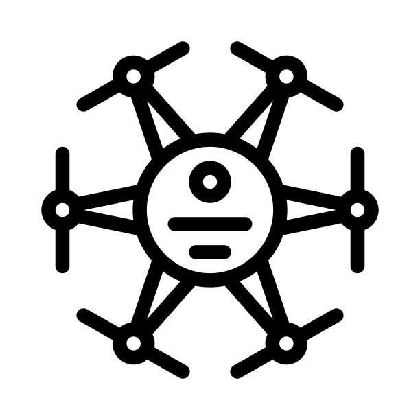 无人机电子空气玩具图标矢量轮廓插图图片下载