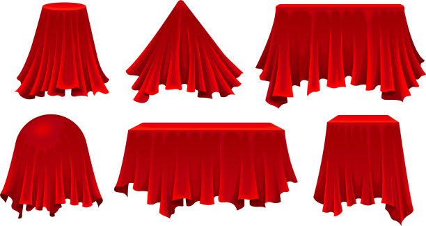 物件用红丝布覆盖图片下载