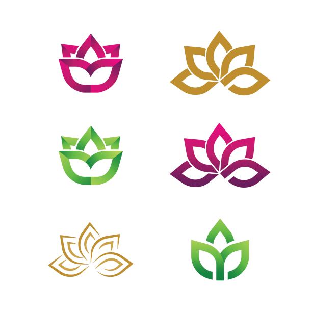 美容莲花矢量图标图片下载