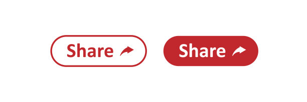 分享按钮简单孤立插图。扁平的社交图标概念图片下载