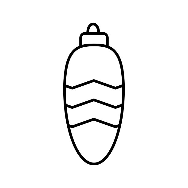 圣诞灯泡线图标矢量插图孤立在白色的背景。圣诞球图标图片下载