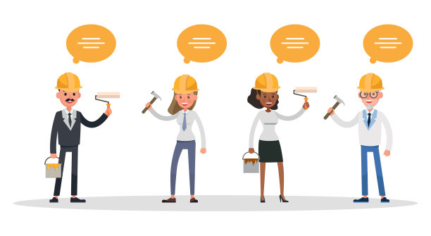 工人结构特征向量设计图片下载