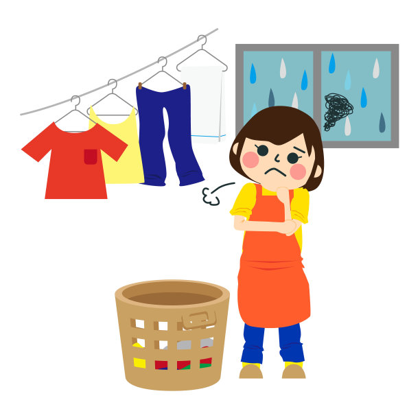 做家务的女孩。图片下载