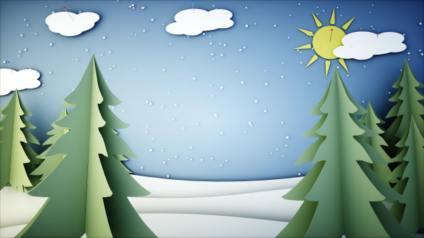 新年纸背景。新年快乐，圣诞快乐。降雪。3 d渲染。图片下载