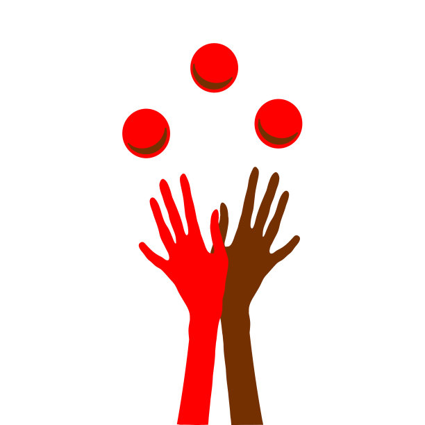 用手杂耍球。抽象设计模板图片下载