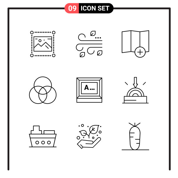 为网页和手机设置9个线条样式图标图片下载