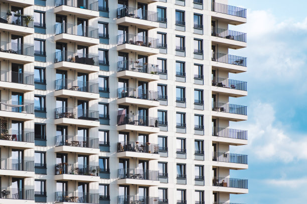 现代公寓楼外立面-房地产外立面图片下载