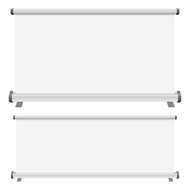 空白滚动旗帜矢量设计插图孤立的白色背景图片下载