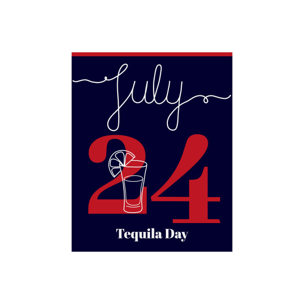 日历表，矢量插图的主题，国家龙舌兰日6月24日。图片下载