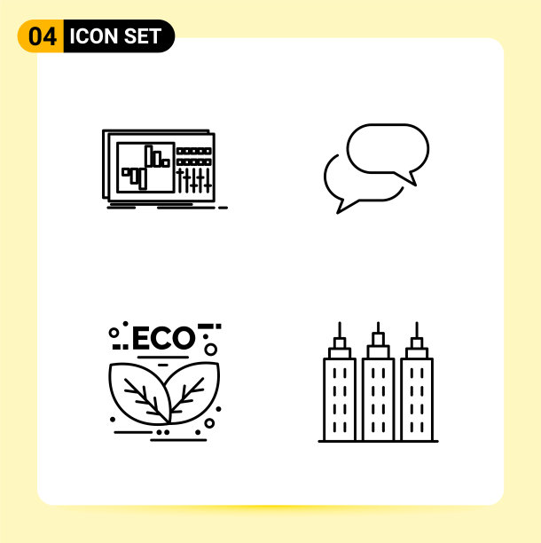 4个现代网站设计和创意图标图片下载