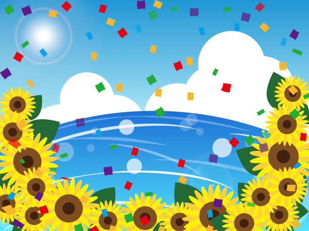 夏日向日葵海洋火焰图片下载