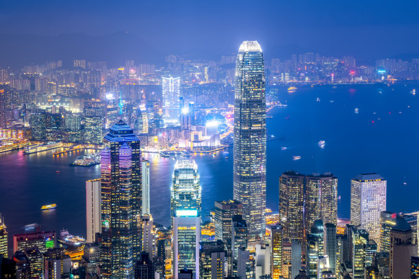 深圳建筑景观天际线全景夜景图片下载