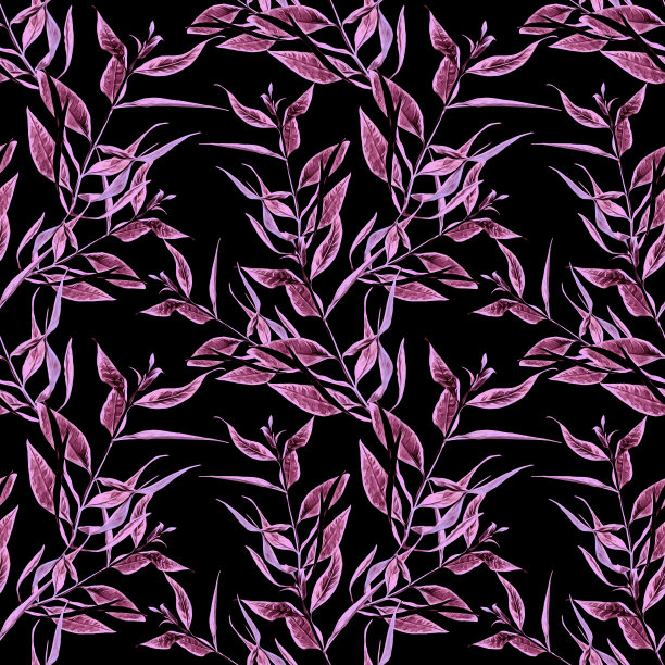 蝴蝶灌木无缝图案。图片下载