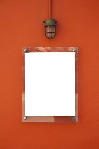 墙上的广告牌帆布模型图片下载