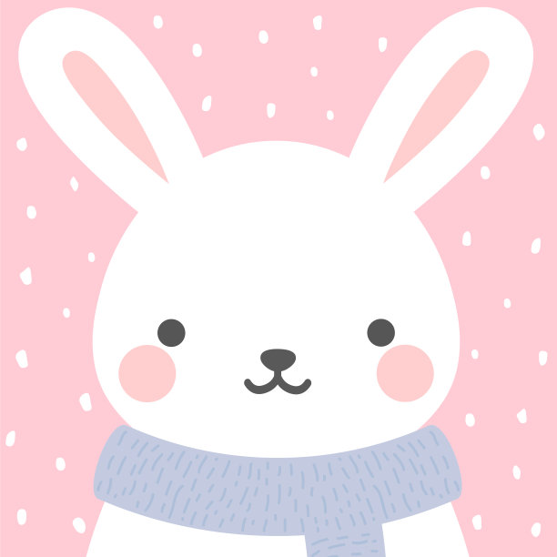 复活节快乐可爱的兔子字符矢量设计图片下载
