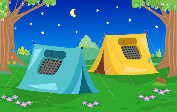 野外野外夜景插图图片下载