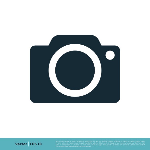 相机摄影图标矢量标志模板插图设计。矢量EPS 10。图片下载