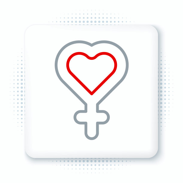 女性性别符号图标孤立在白色背景上。金星象征。女性象征象征女性有机体或女性的符号色彩斑斓的轮廓的概念。向量图片下载