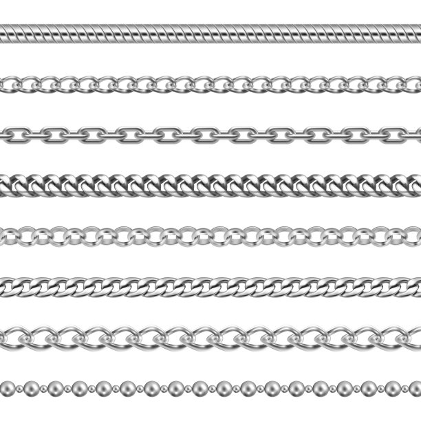 银链珠宝或金属链图案图片下载