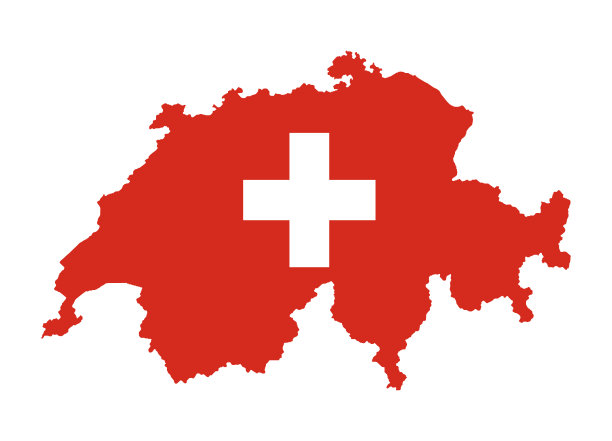 瑞士的高详细地图图片下载