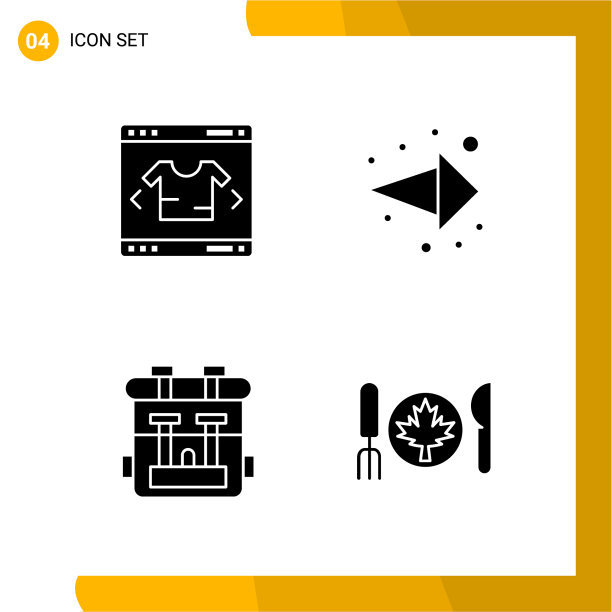 4图标设置固体样式图标包字形符号图片下载