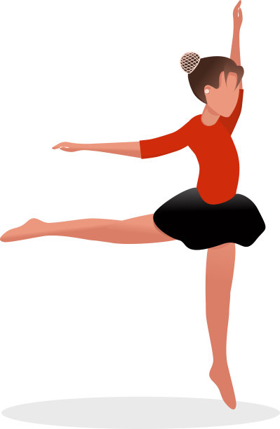 体操。在体育教育中很受欢迎的运动。图形绘制。图片下载