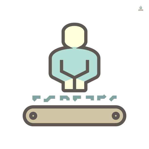 工人在生产线上与产品一起工作，白色背景上的矢量图标设计，64x64像素完美和可编辑的笔触。图片下载