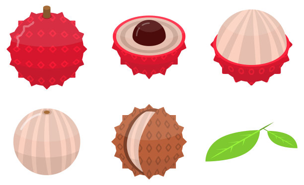 荔枝图标设置，等距风格图片下载