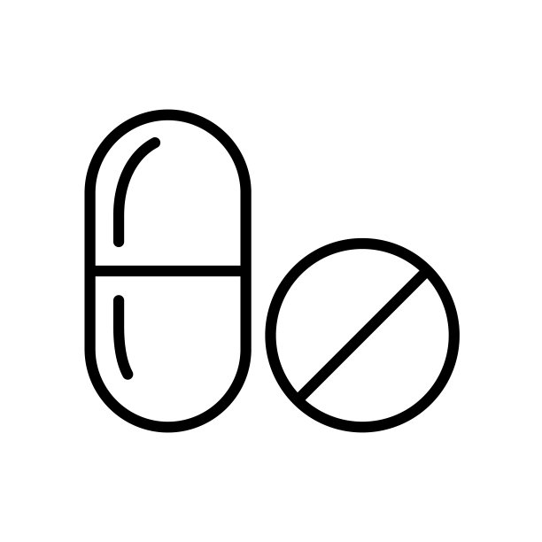药片矢量图标：医疗标志图片下载