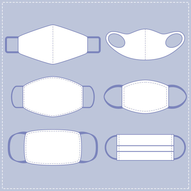 平面设计面罩矢量插图图片下载