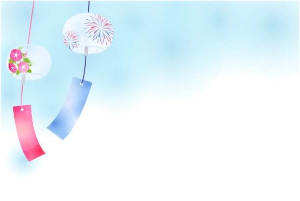 水彩画风铃插图图片下载