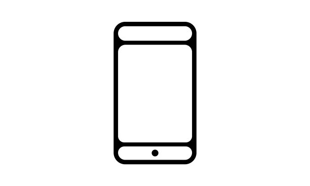 智能手机图标简单扁平股票图片下载