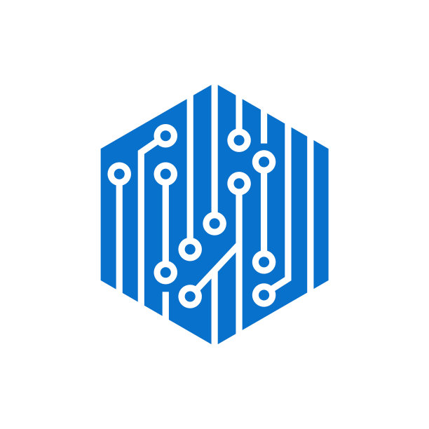 六角电路标识图片下载