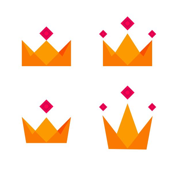 皇冠国王皇家标志向量或优质金奖创意平面卡通插图符号，骑士珠宝标志的概念现代几何设计图片下载