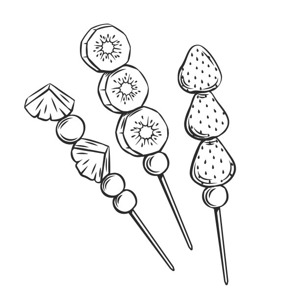 Tanghulu轮廓图标。图片下载