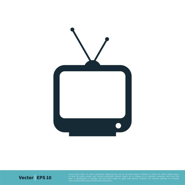 电视图标矢量标志模板插图设计。向量EPS 10。图片下载