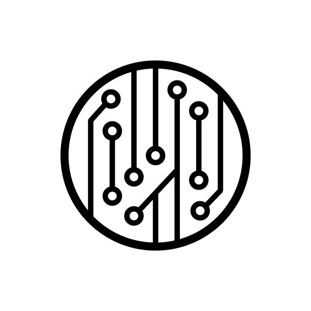 电路圆形标志图片下载