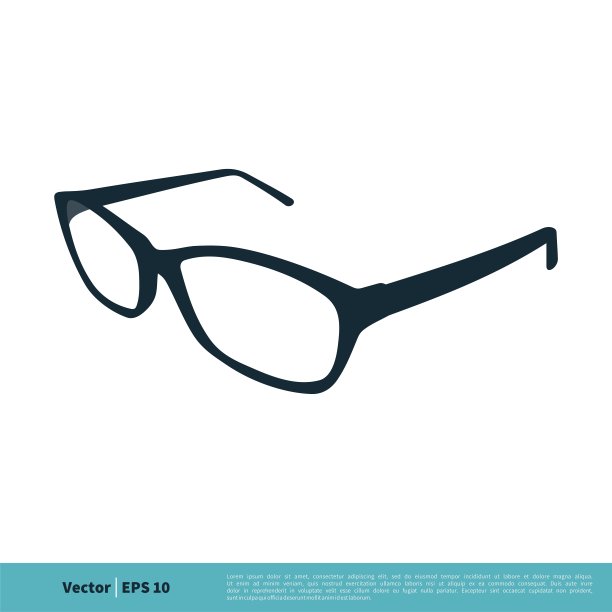 眼镜图标矢量符号模板插图设计。向量EPS 10。图片下载