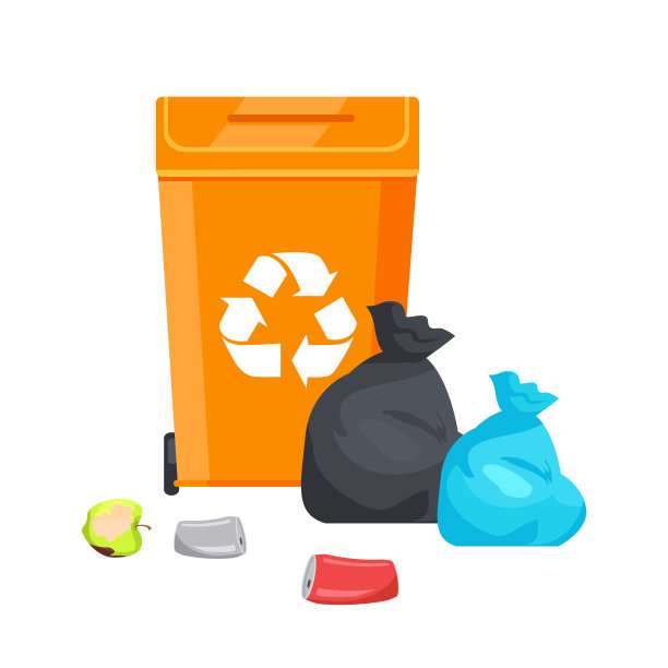 容器与回收符号矢量插图图片下载